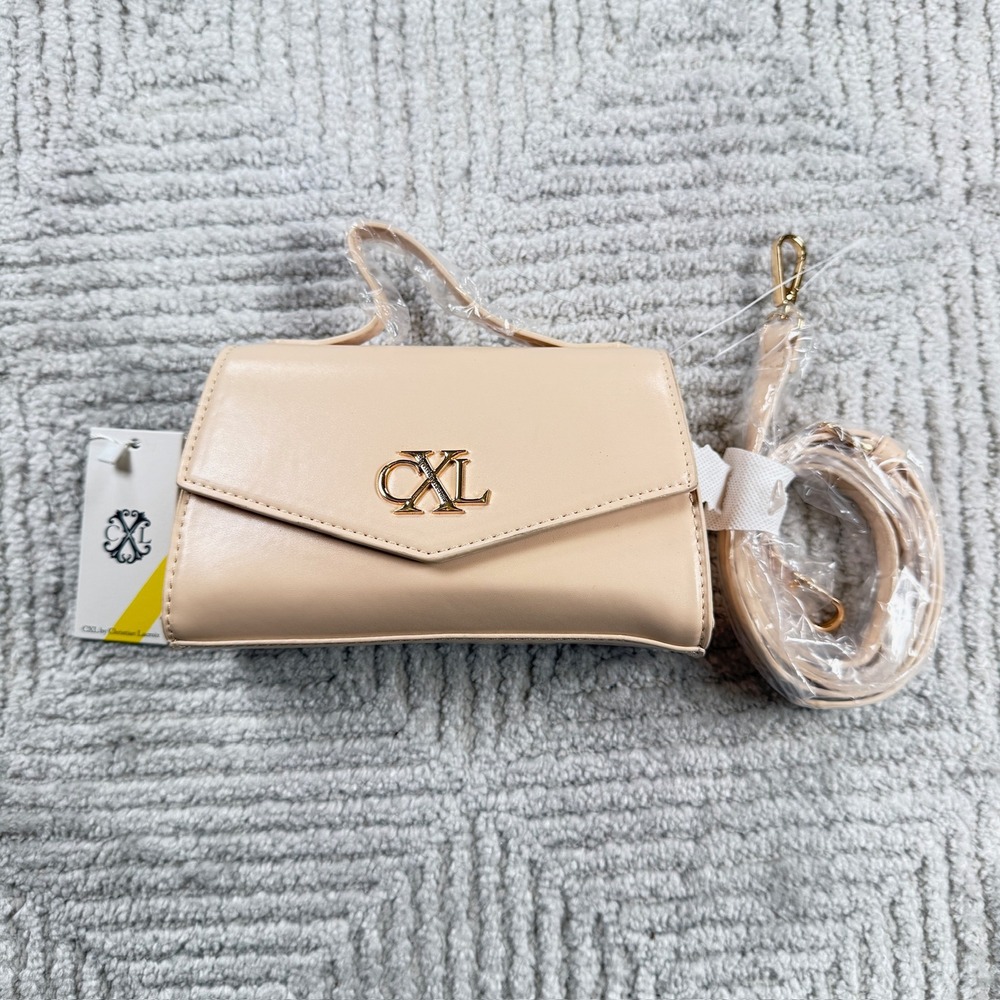 CXL Christian Lacroix Laine Crossbody Bag Beige NWT Minimalist Evening Neutral